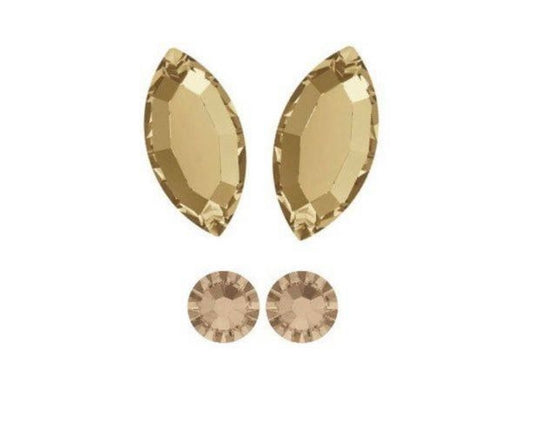 3x komplette Schmetterlinge in Gold